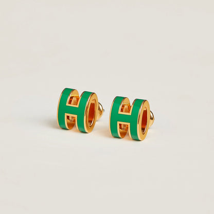 HERMES Gold Pop H Earrings Metal(Many/Gold)
