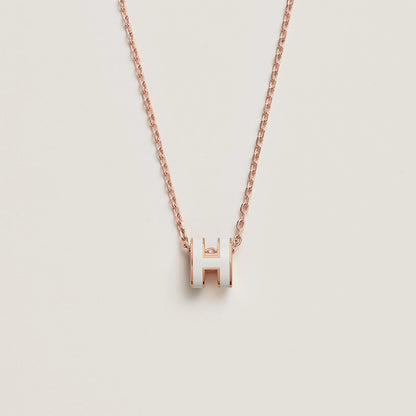 HERMES Rose Gold Pop H Necklace Metal(Many)