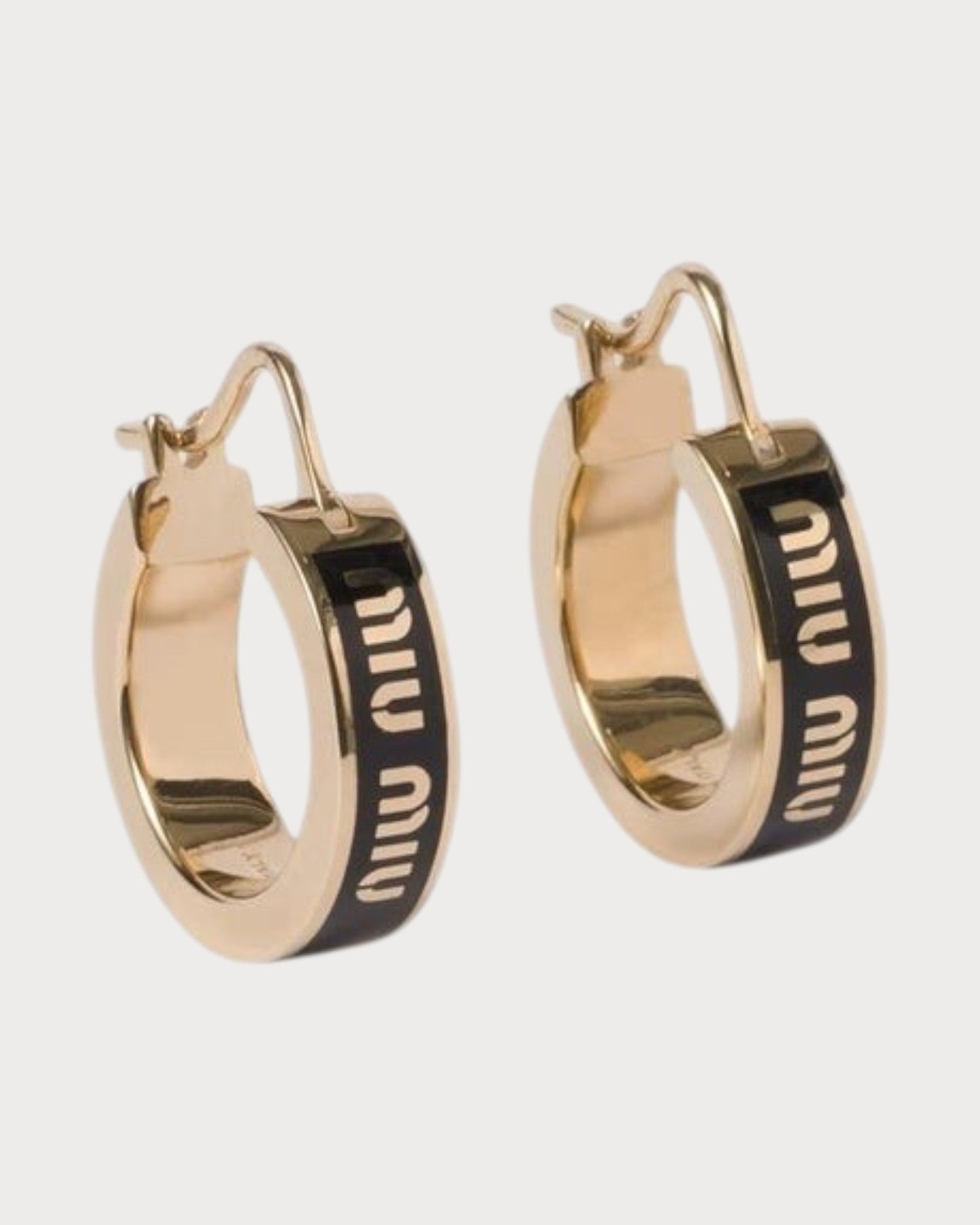 MIU MIU Enameled metal earrings(2 Colors)