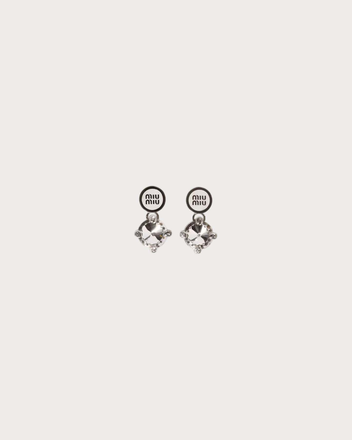 MIU MIU Metal Earrings with Crystals(3 Colors)