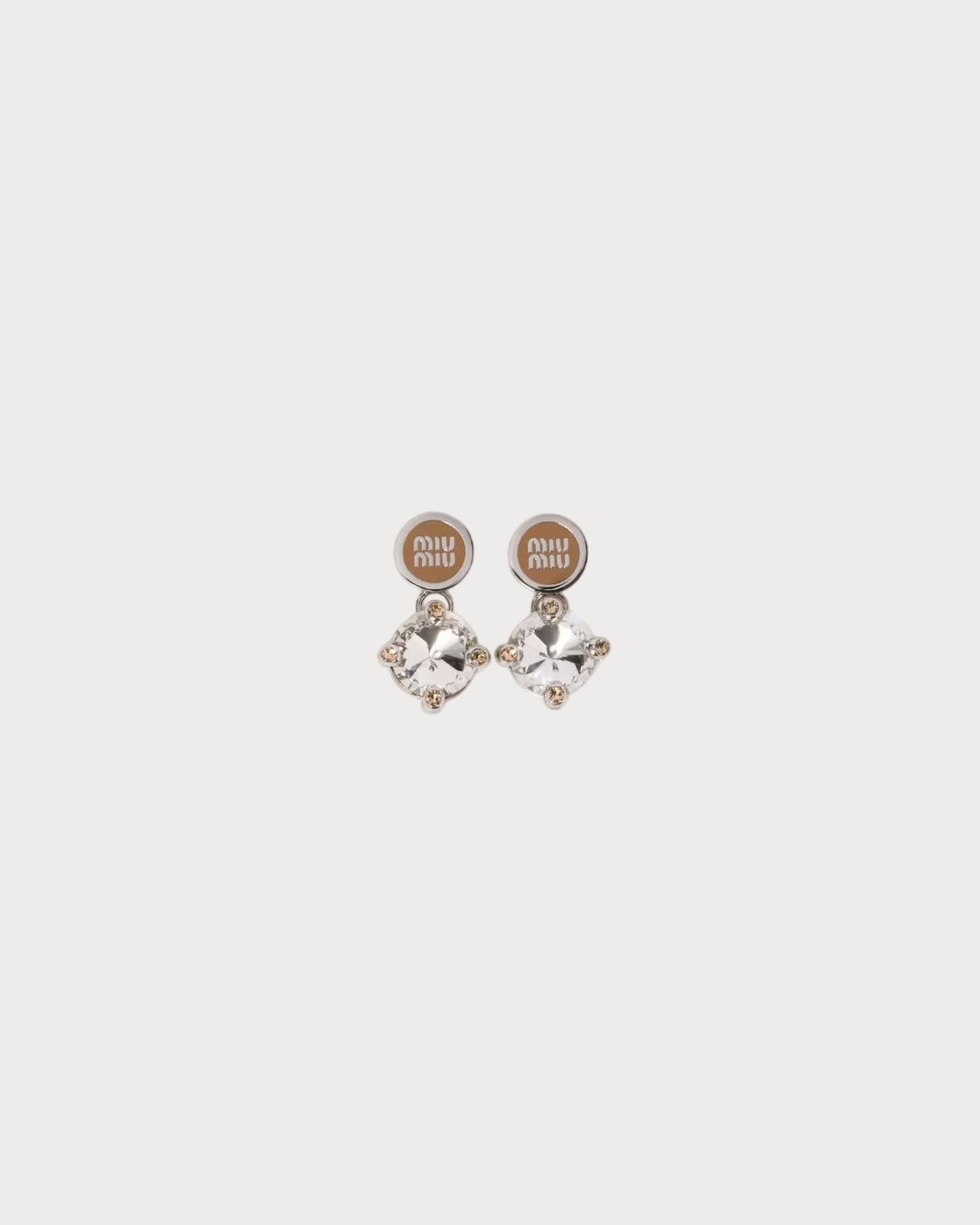MIU MIU Metal Earrings with Crystals(3 Colors)