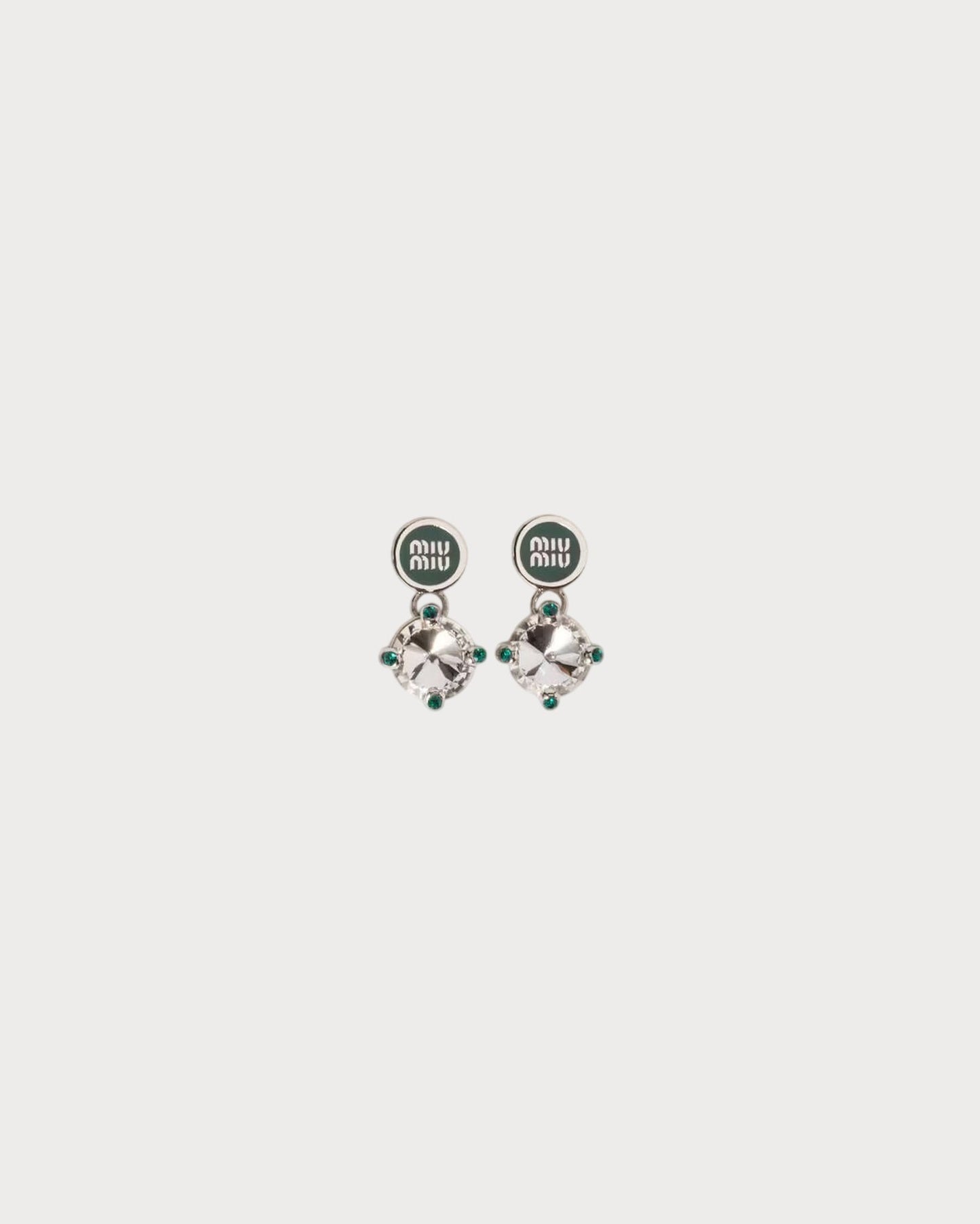 MIU MIU Metal Earrings with Crystals(3 Colors)