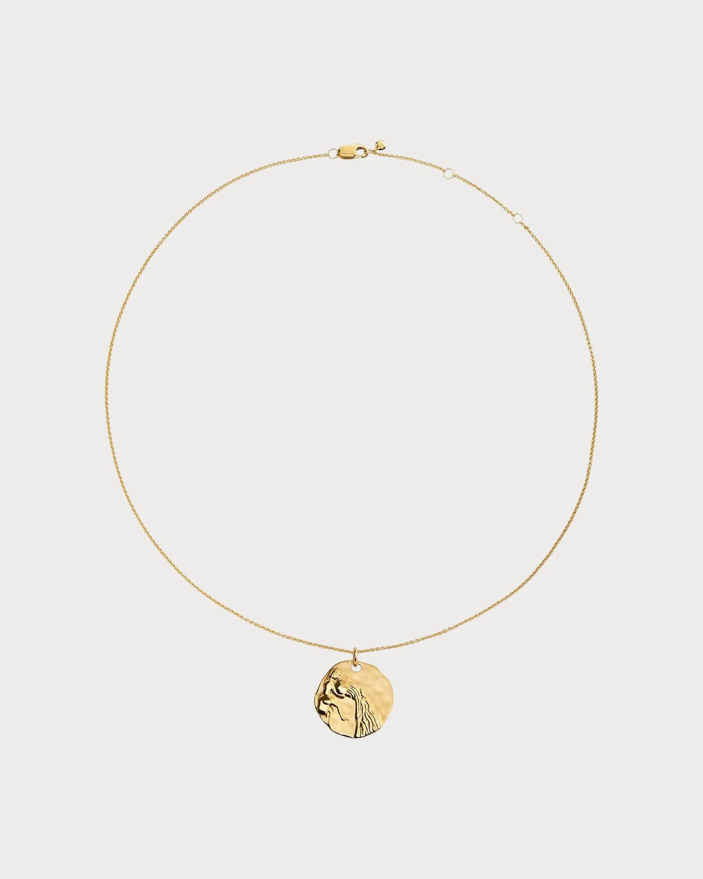 MONICA VINADER Aquarius Zodiac 18ct Yellow Gold Vermeil Pendant Necklace(Gold)