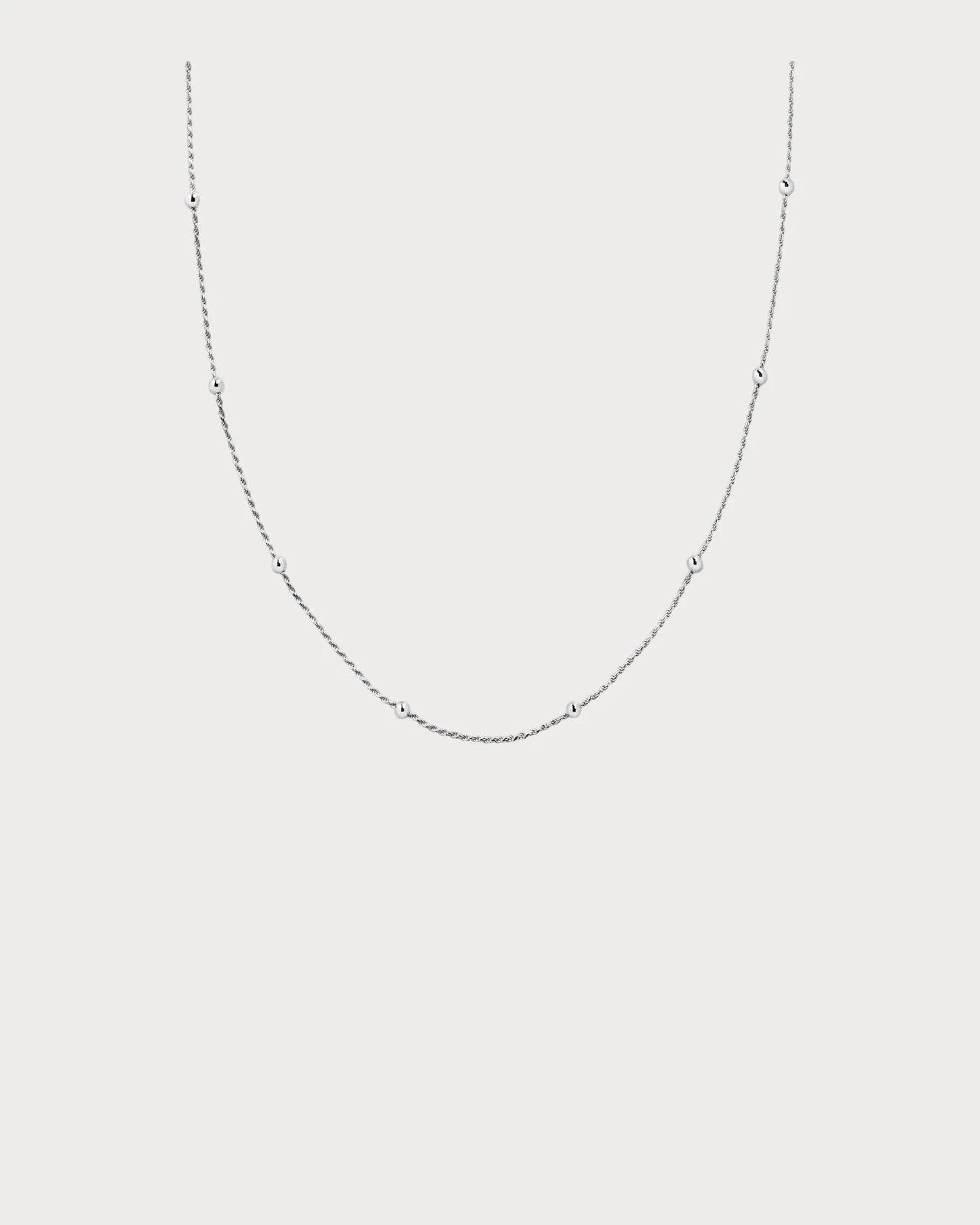 MONICA VINADER Beaded Rope 18ct Yellow Gold Vermeil Chain Necklace(Silver)