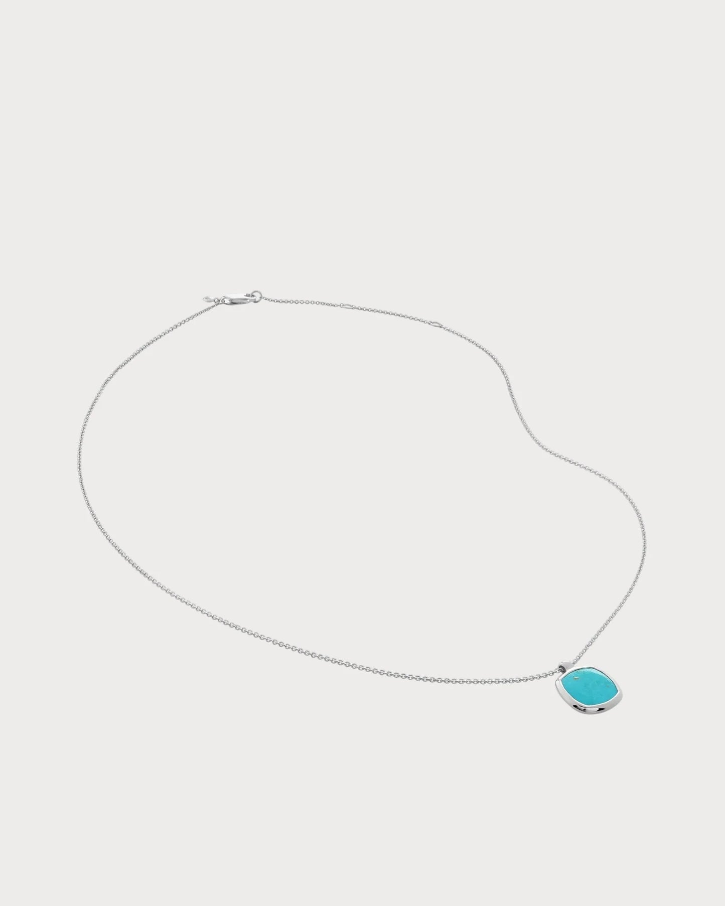 MONICA VINADER Delphi Sterling-Silver and Turquoise Pendant Necklace(藍綠色)