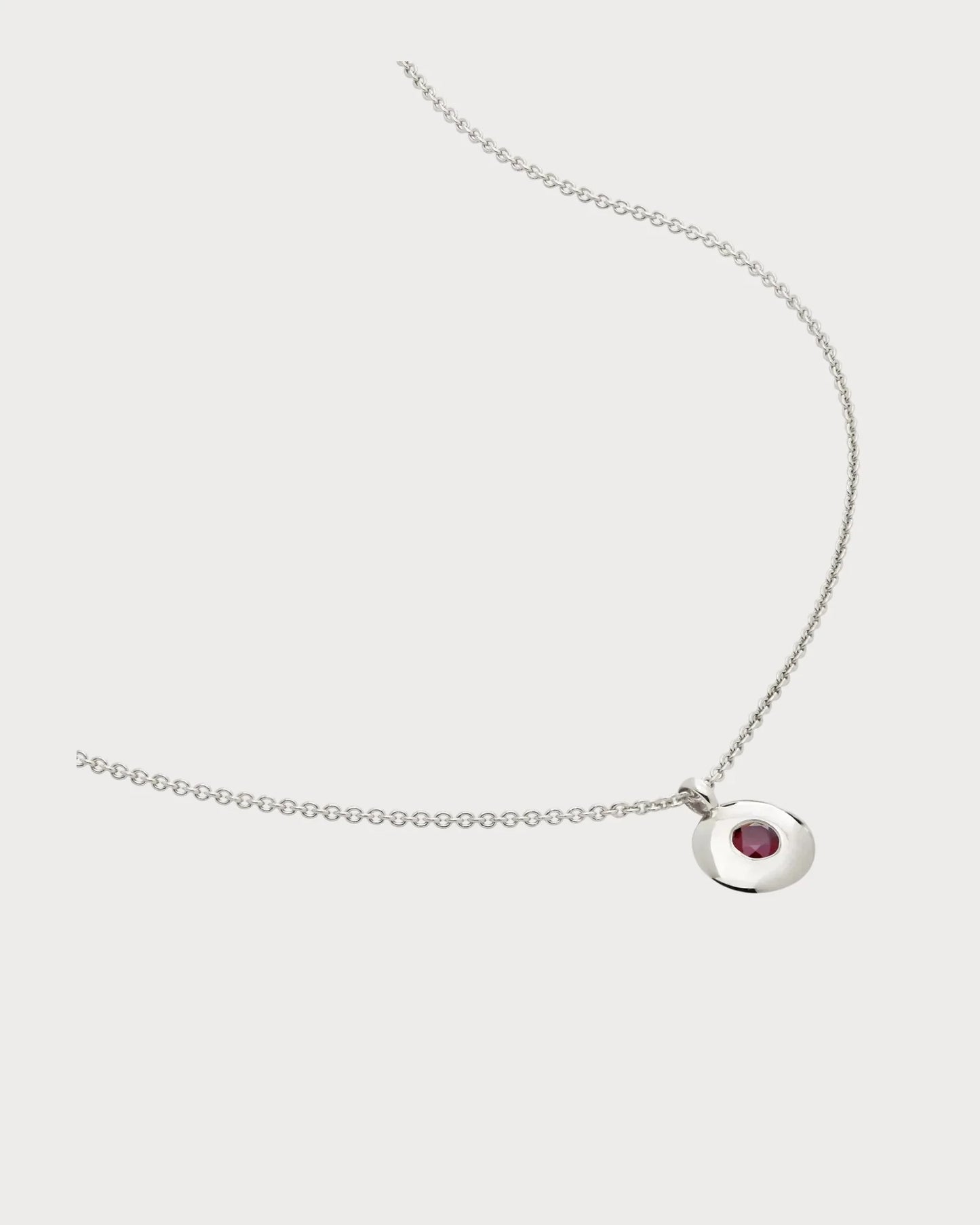 MONICA VINADER January Birthstone Sterling-Silver and Red Garnet Necklace(Silver)