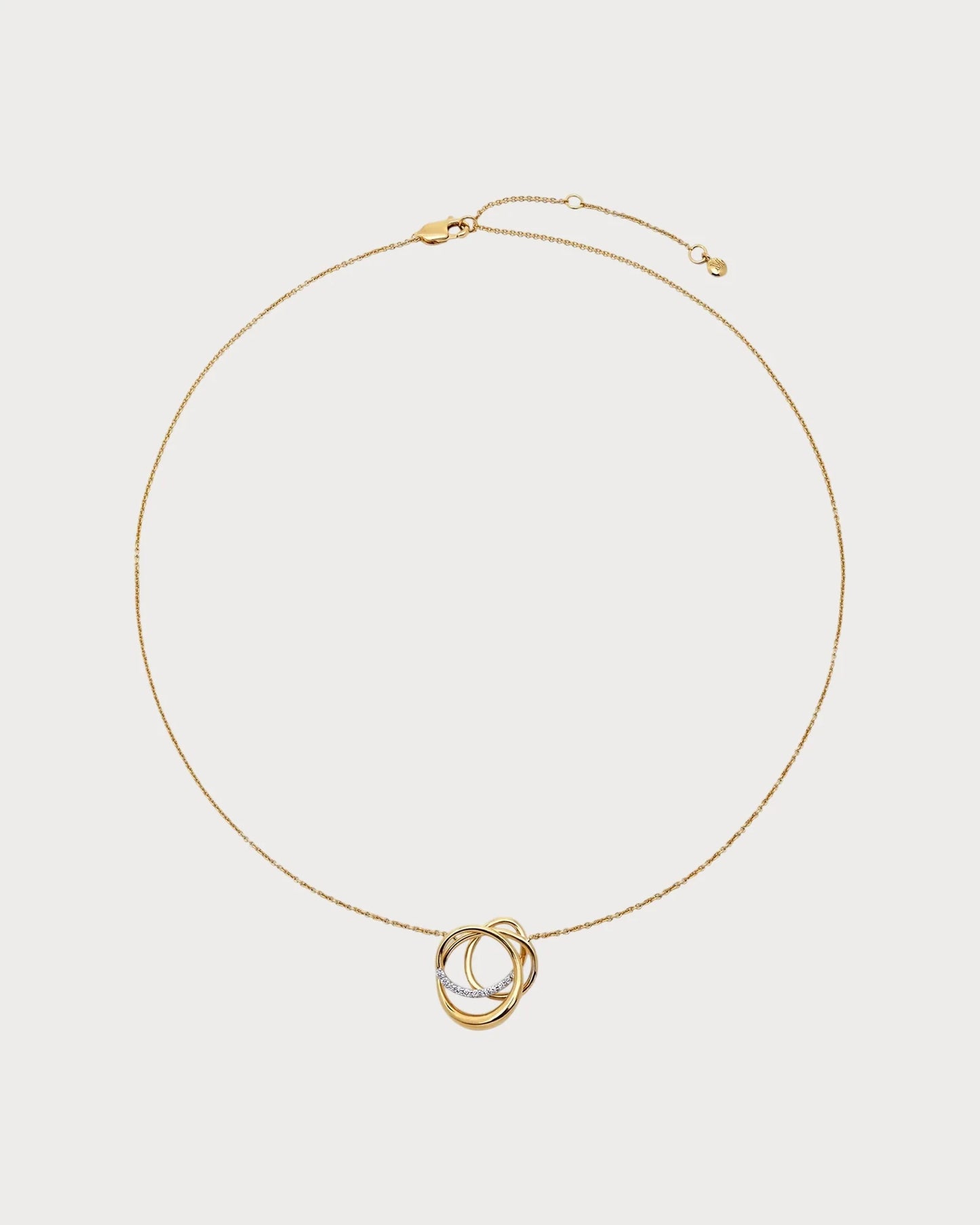 MONICA VINADER Nura Pave Wrap 18ct Yellow Gold Vermeil And Lab-Grown Diamond Necklace(Gold)