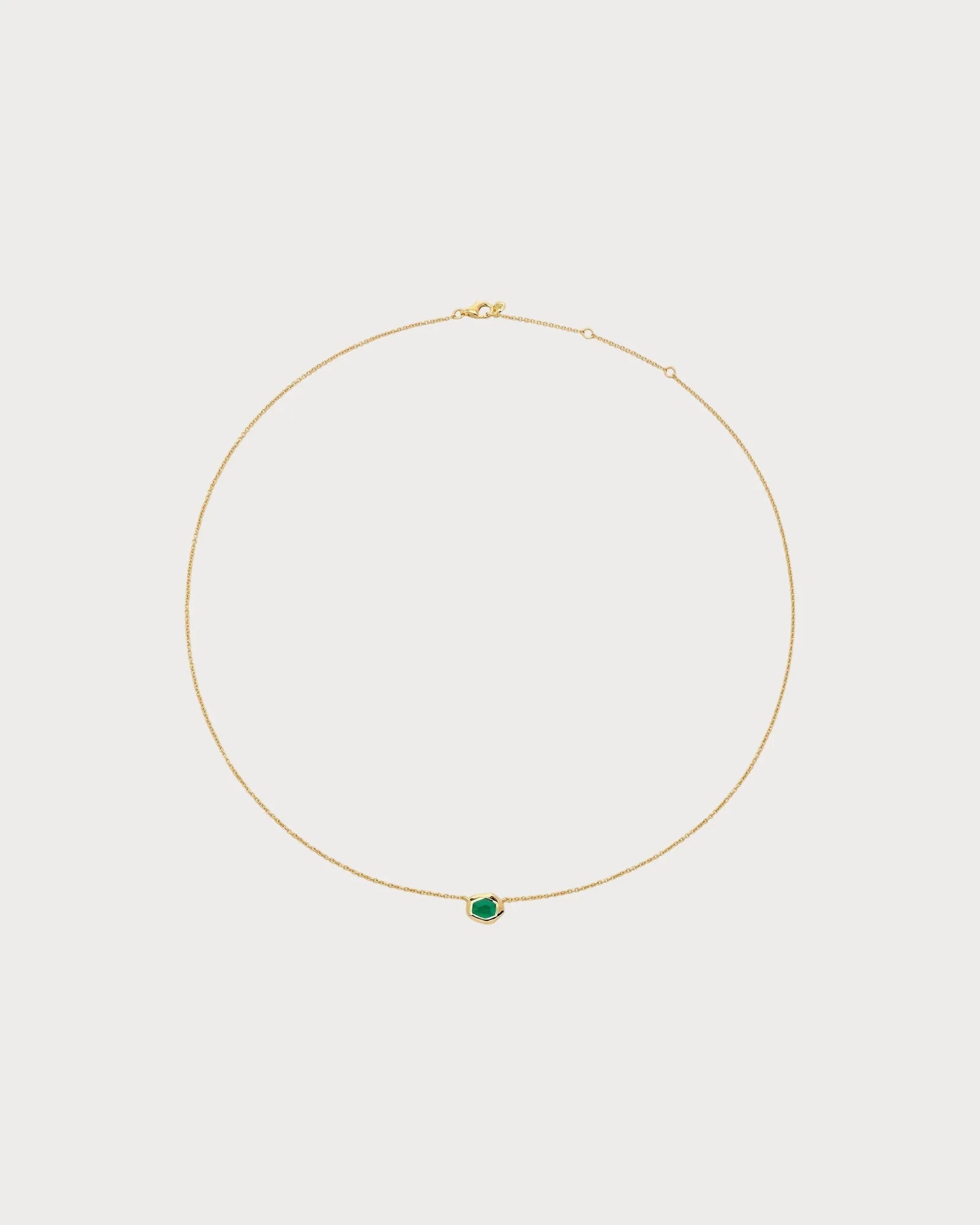 MONICA VINADER Odyssey 18ct Yellow-Gold Vermeil and Onyx Chain Necklace(Small/Green)