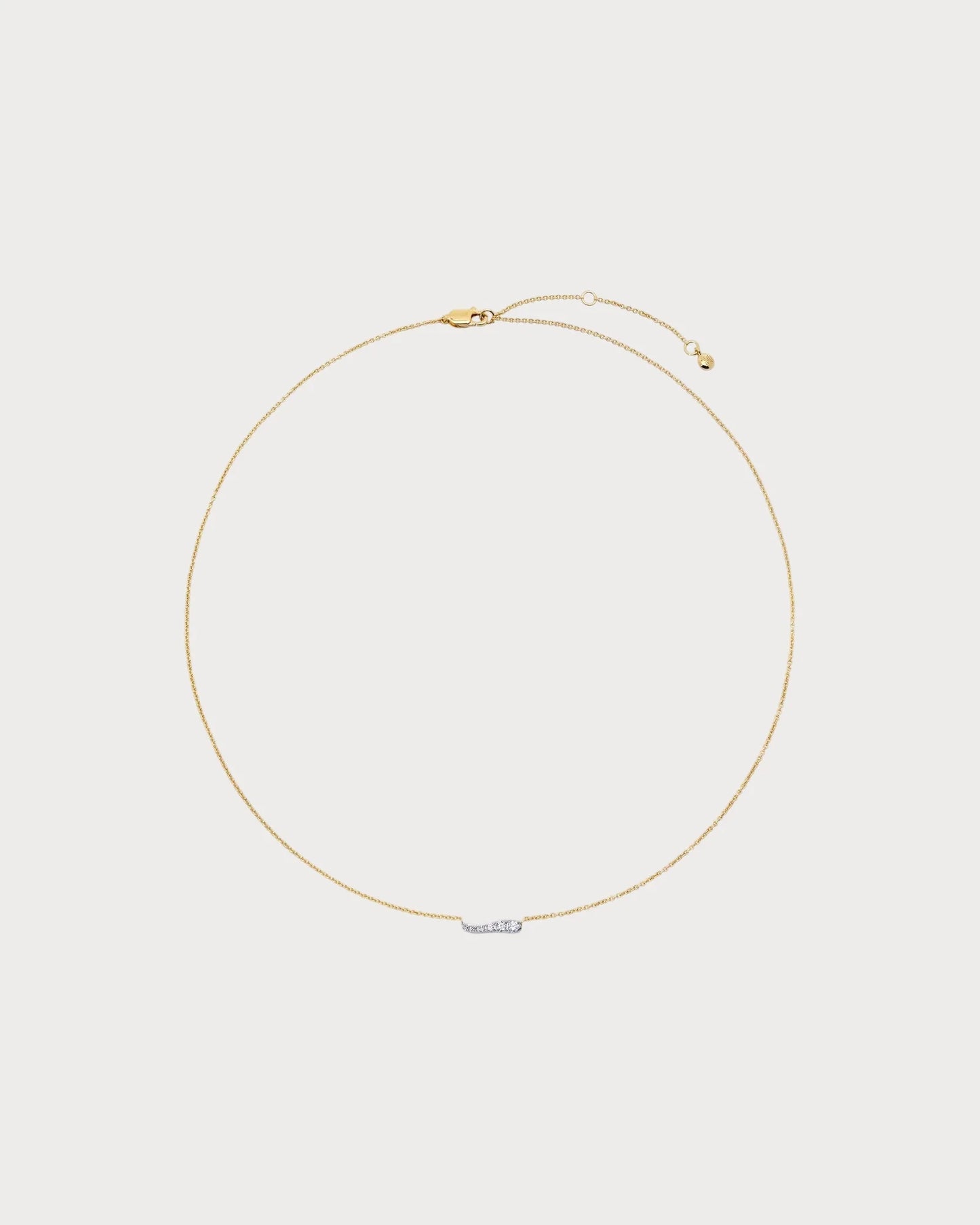 MONICA VINADER Riva 18ct Yellow Gold-Plated Vermeil Sterling-Silver and 0.11ct Lab-Grown Diamond Pendant Necklace(Gold)