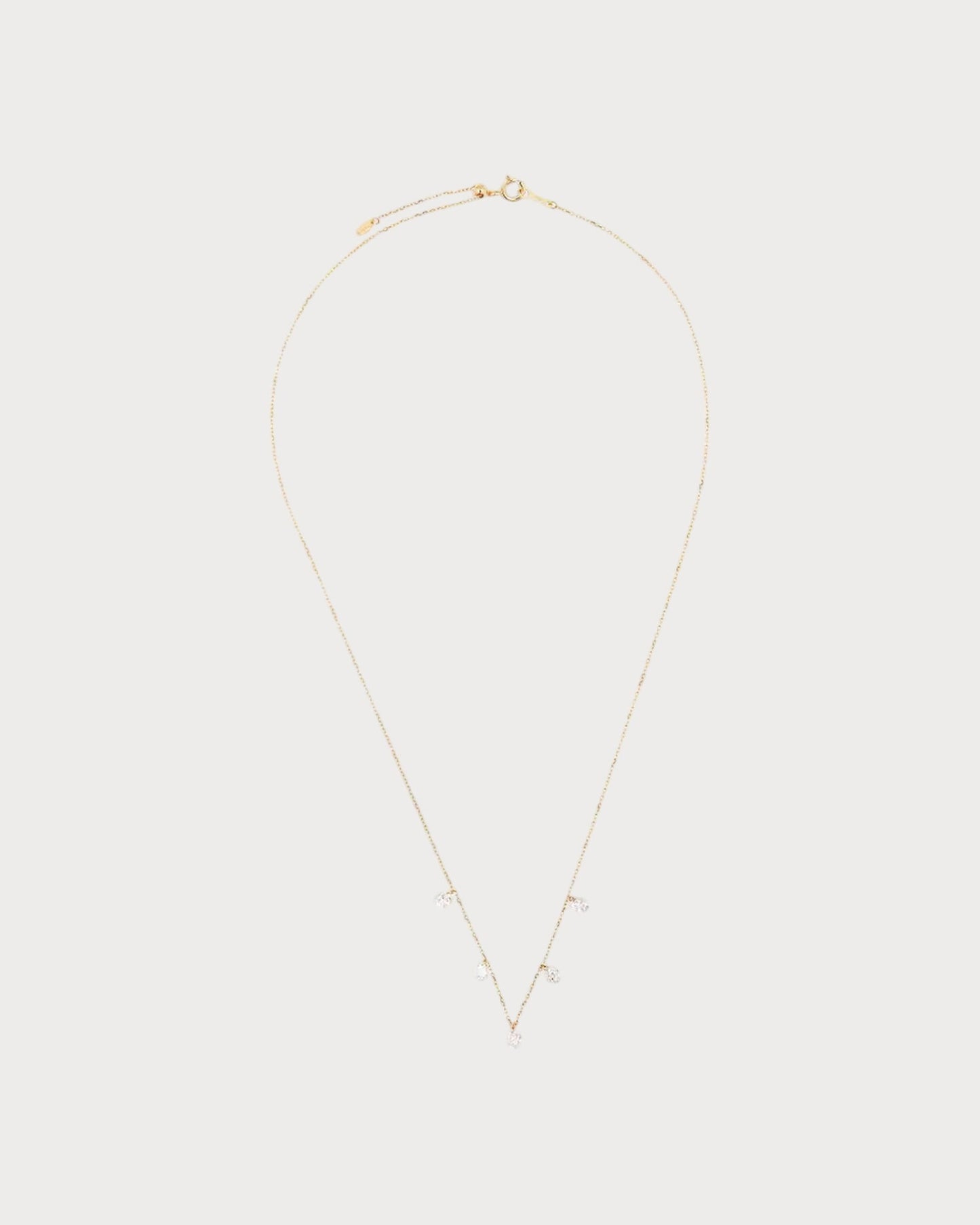 PERSEE Yellow Gold and Diamond 5-Stone Danae Necklace(Gold)