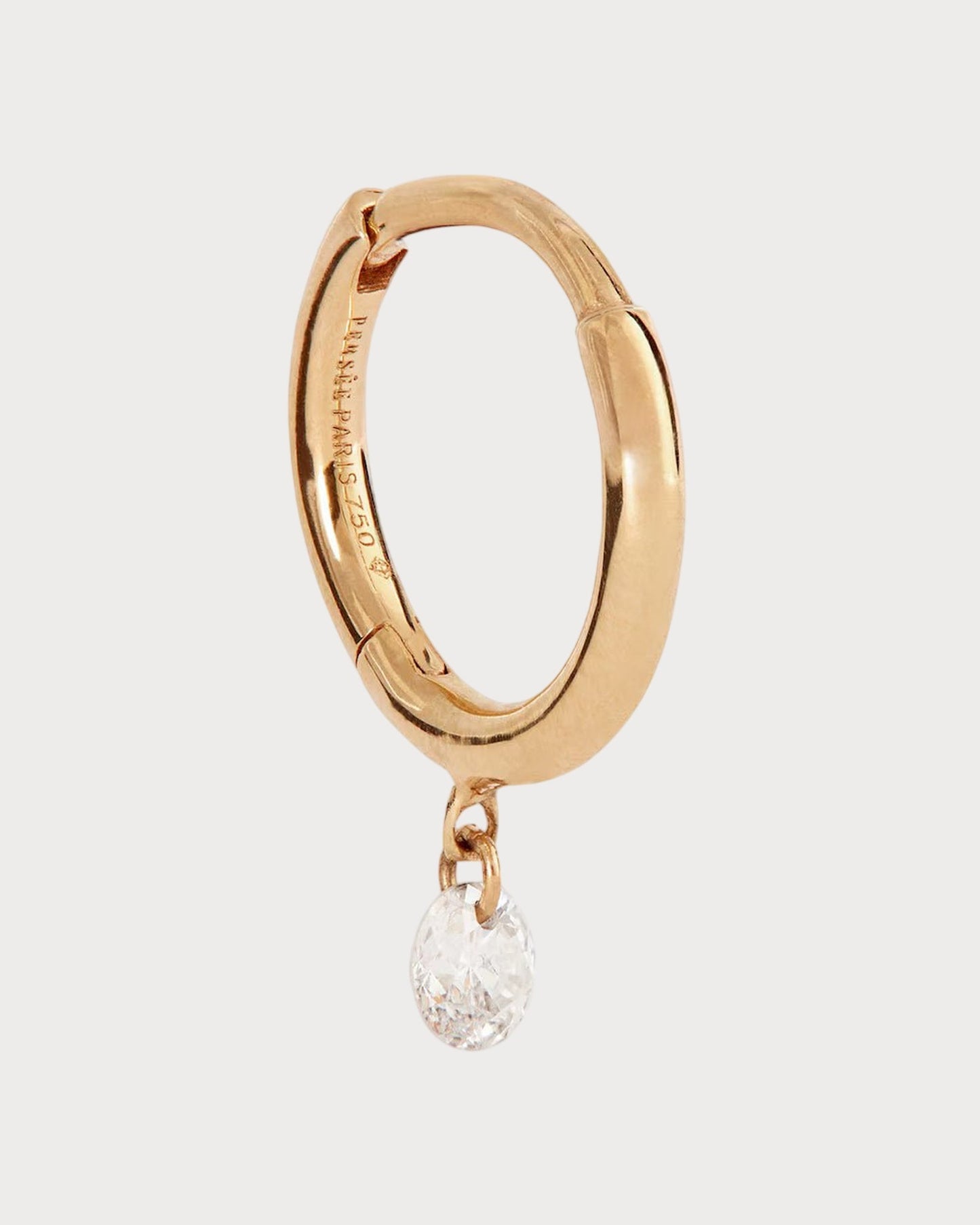 PERSEE Yellow Gold and Diamond Danae Single Huggie Earring(Yellow Gold)