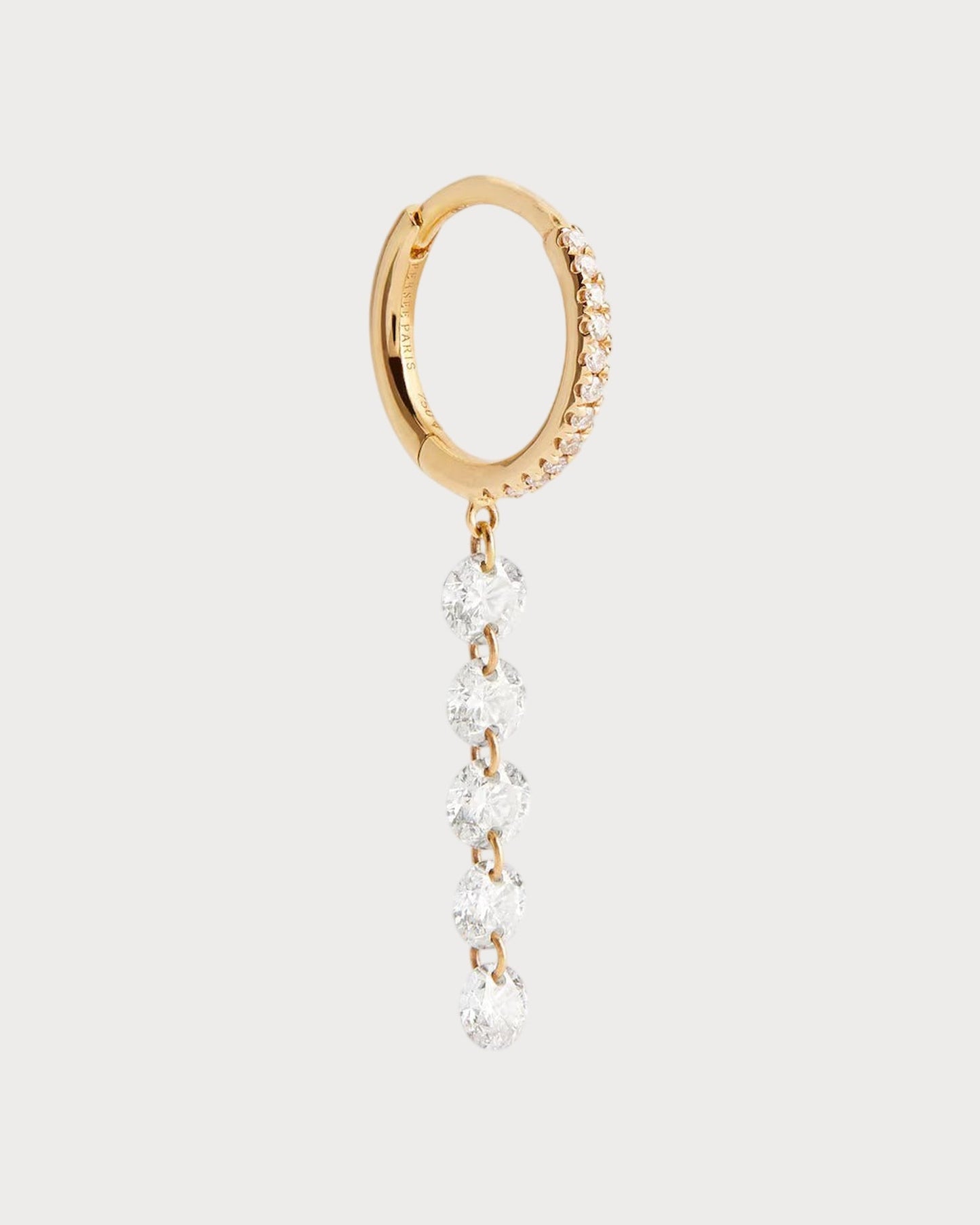 PERSEE Yellow Gold Diamond Piercings Single Earring(Yellow Gold)