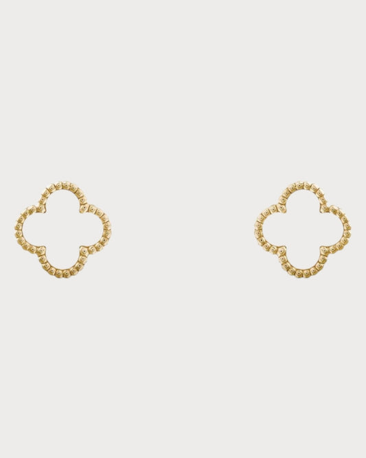 VAN CLEEF & ARPELS Sweet Alhambra Onyx Earstuds 18k Yellow Gold(Yellow Gold)
