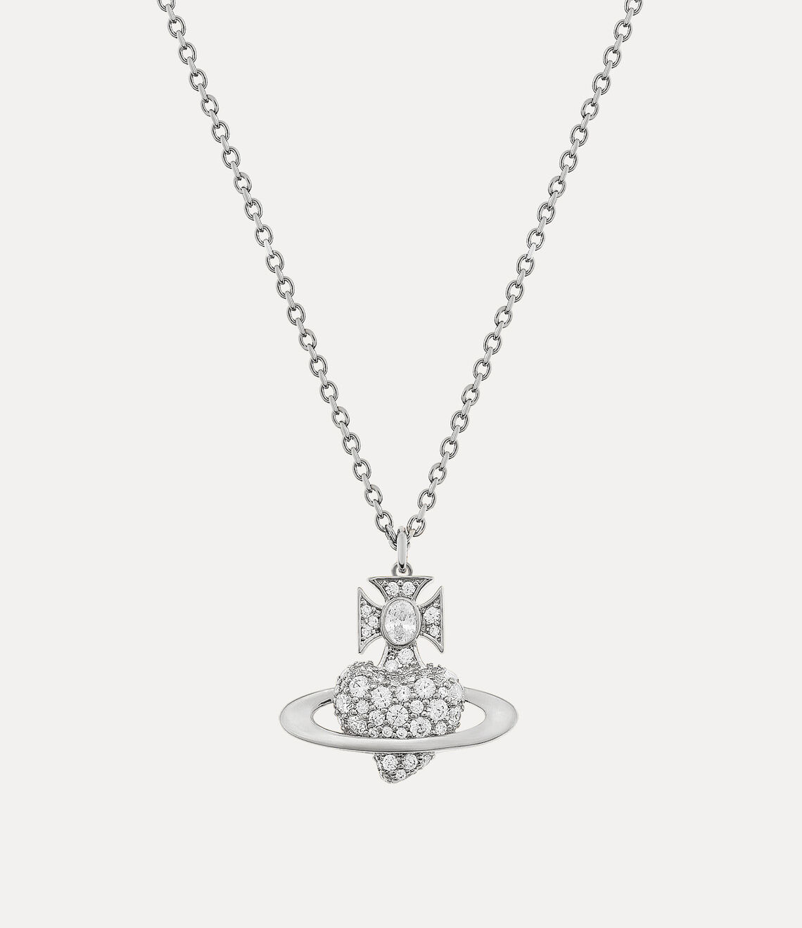 VIVIENNE WESTWOOD Agnatha Bas Relief Pendant Necklace Brass(Silver)