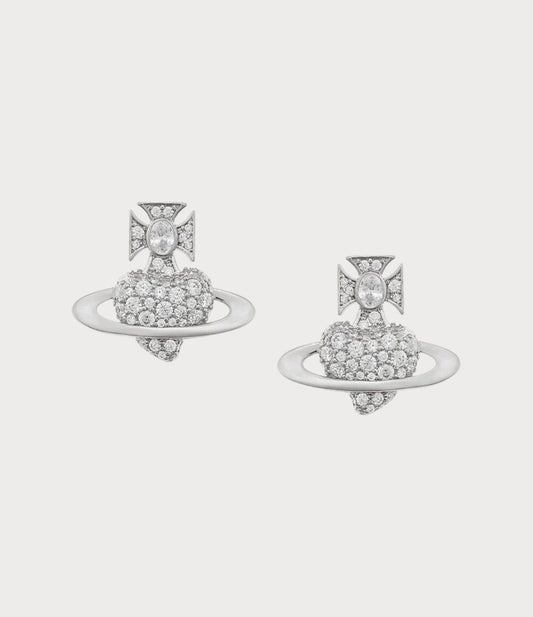 VIVIENNE WESTWOOD Agnatha Earrings Brass(Silver)