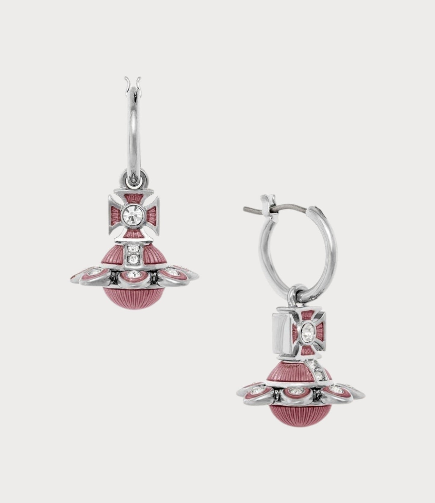 VIVIENNE WESTWOOD Capucine Light Rose Enamel Earrings(2 Colors)