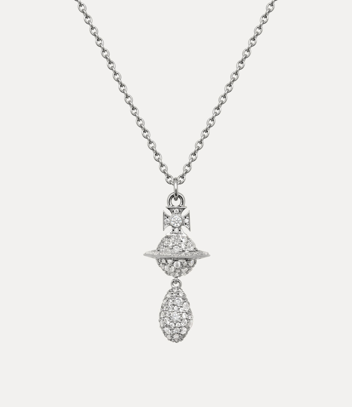 VIVIENNE WESTWOOD Circe Orb Pendant Necklace Brass(Silver)