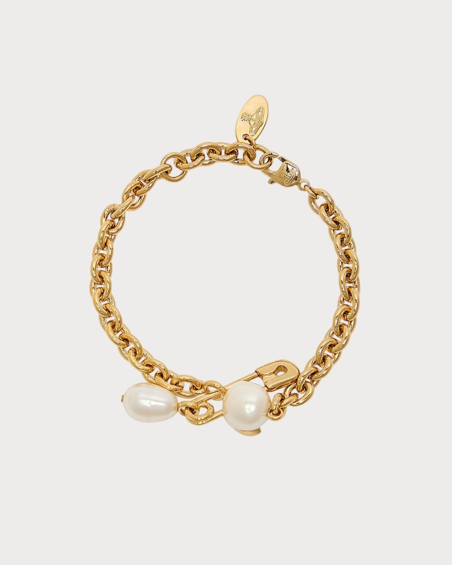 VIVIENNE WESTWOOD Claude Pearl-Embellished Bracelet Metal(2 Colors)