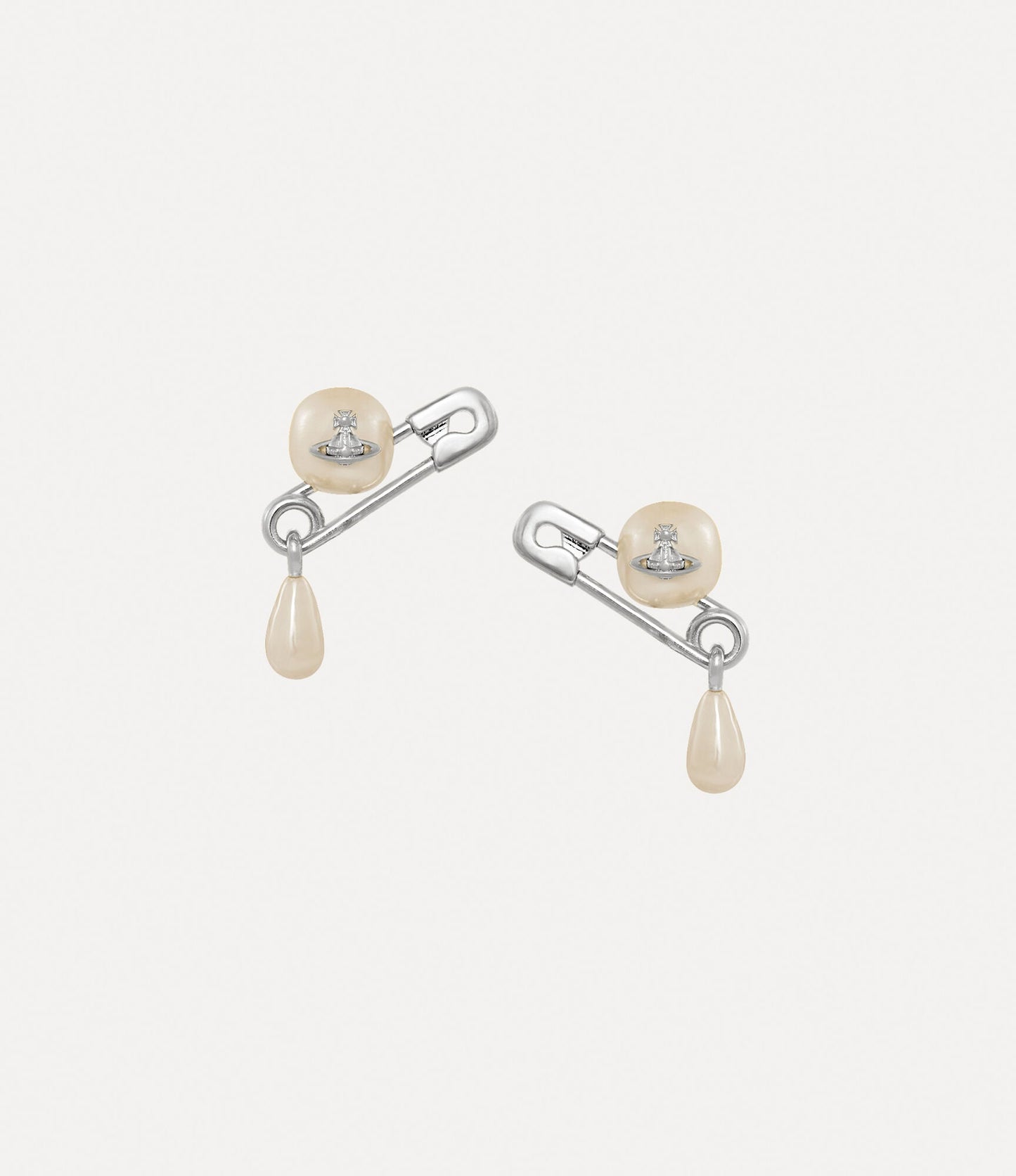 VIVIENNE WESTWOOD Claude Stud Earrings Platinum Brass(Small/2 Colors)