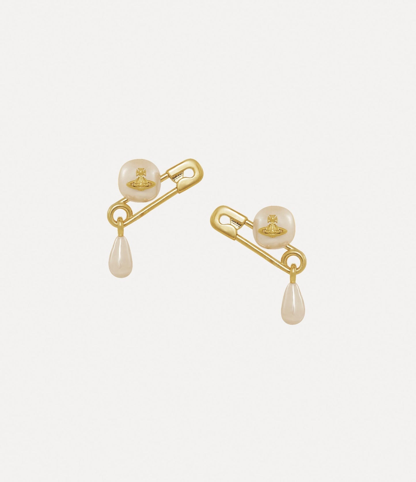 VIVIENNE WESTWOOD Claude Stud Earrings Platinum Brass(Small/2 Colors)