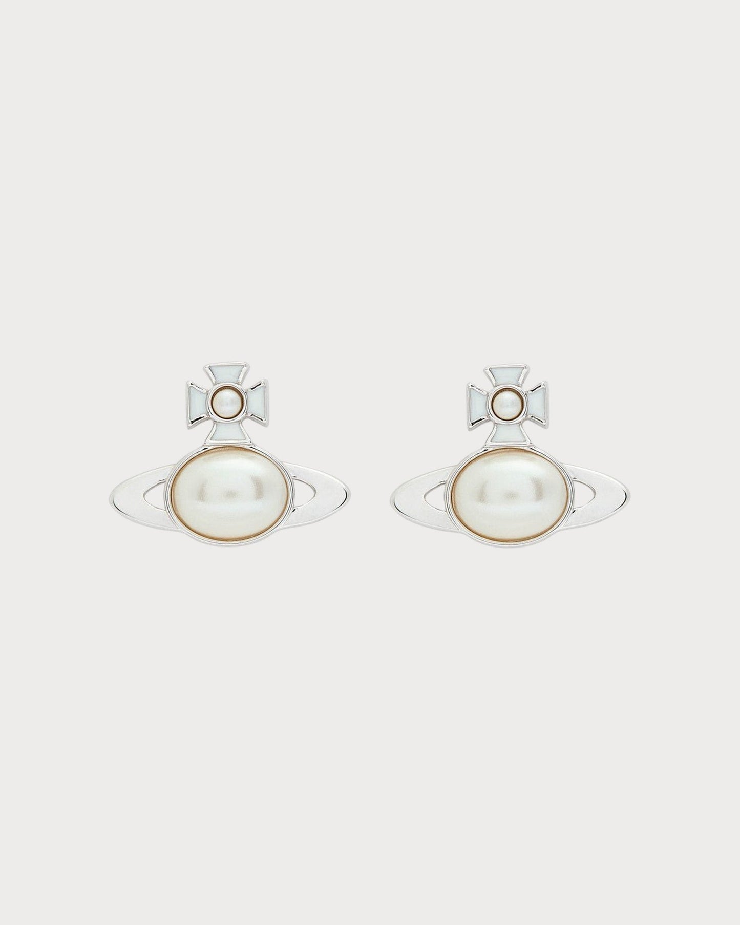 VIVIENNE WESTWOOD Gaby Orb Faux Pearl-Embellished Stud Earrings Silver(2 Colors)