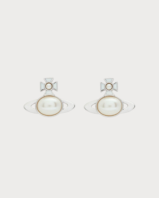 VIVIENNE WESTWOOD Gaby Orb Faux Pearl-Embellished Stud Earrings Silver(2 Colors)
