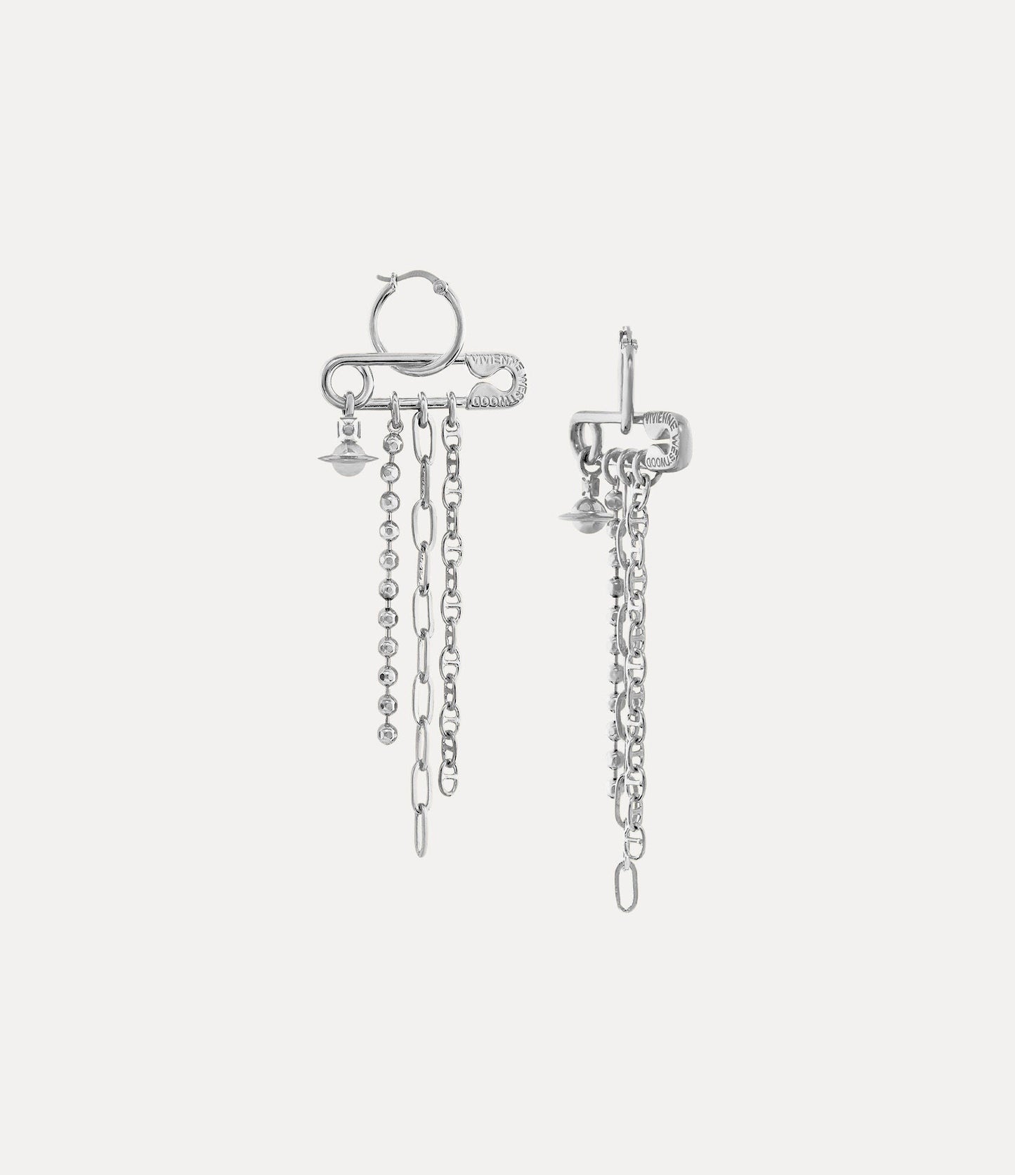 VIVIENNE WESTWOOD Ginetta Earrings Platinum Brass(Silver)
