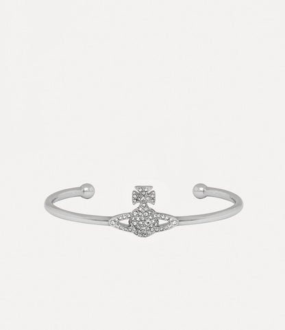 VIVIENNE WESTWOOD Grace Bas Relief Open Bangle Brass(Silver)