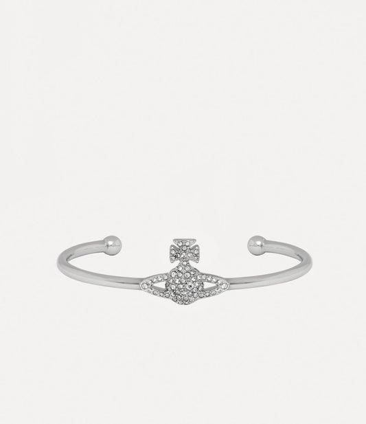 VIVIENNE WESTWOOD Grace Bas Relief Open Bangle Brass(Silver)