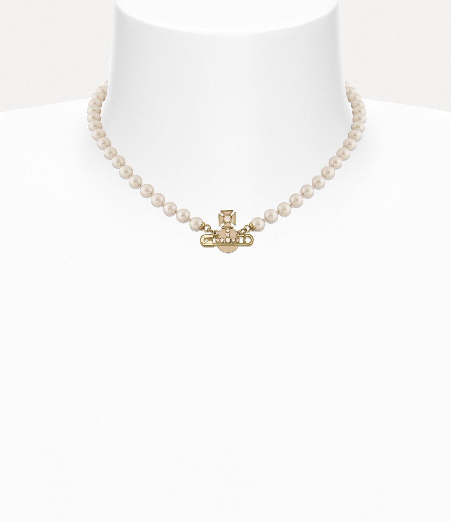 VIVIENNE WESTWOOD Kitty Pearl Necklace Brass(2 Colors)