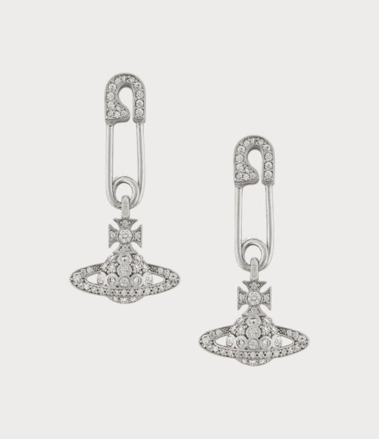VIVIENNE WESTWOOD Lucrece Earrings Brass(Silver)