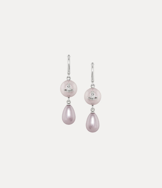 VIVIENNE WESTWOOD Martha Earrings Brass(Purple)