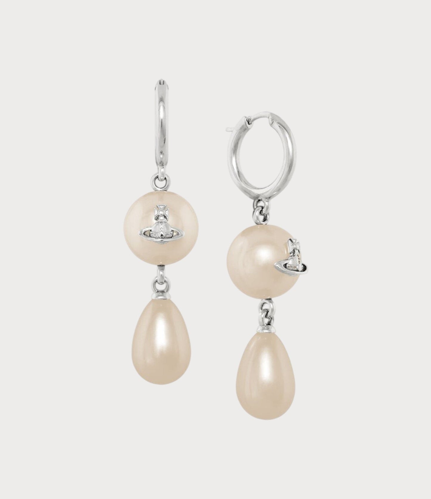 VIVIENNE WESTWOOD Martha Faux Pearl-Embellished Drop Earrings Brass(Silver)