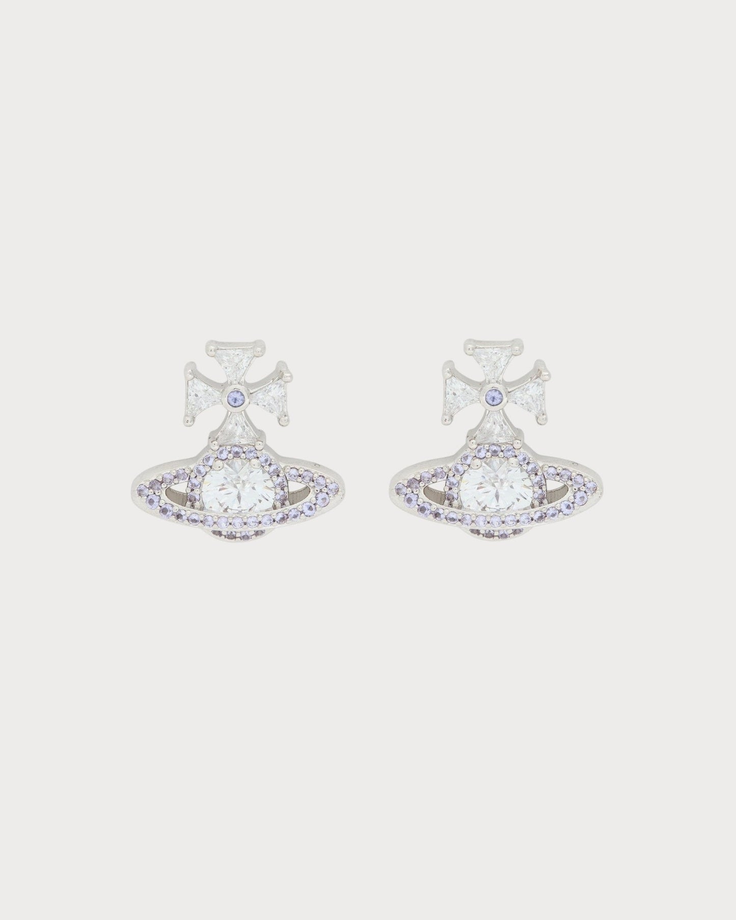 VIVIENNE WESTWOOD Mila Orb Pave Stud Earrings Metal(2 Colors)