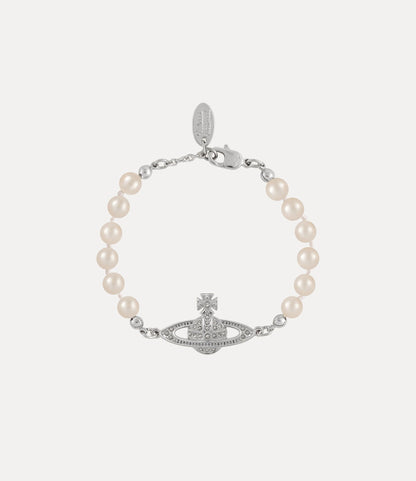 VIVIENNE WESTWOOD Bas Relief Pearl Bracelet Brass(Mini/2 Colors)
