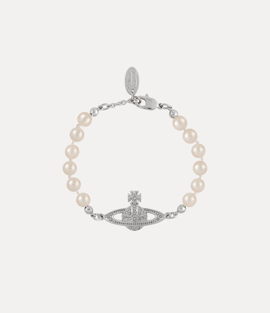 VIVIENNE WESTWOOD Bas Relief Pearl Bracelet Brass(Mini/2 Colors)