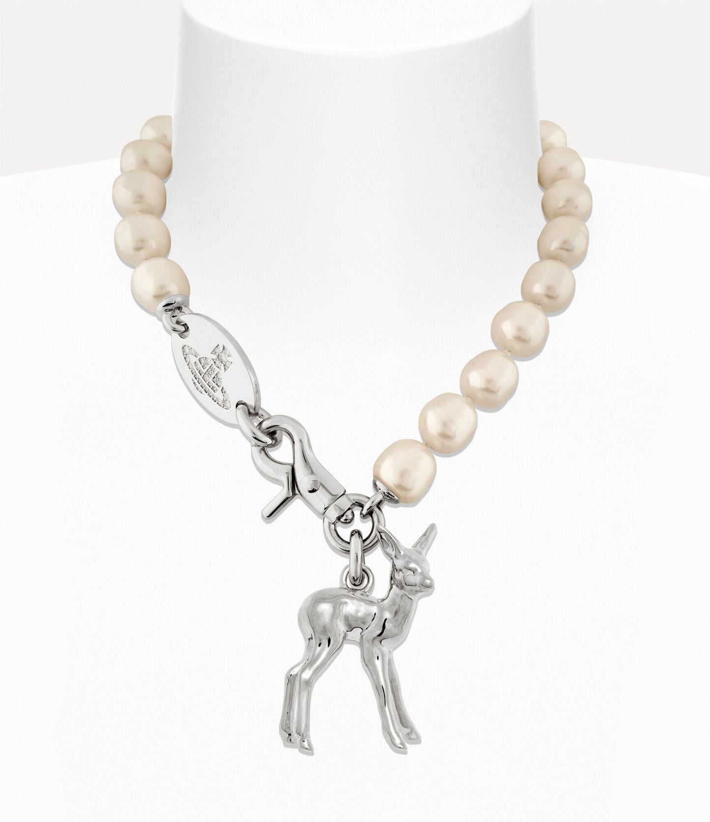 VIVIENNE WESTWOOD Monette Necklace Brass(Silver)