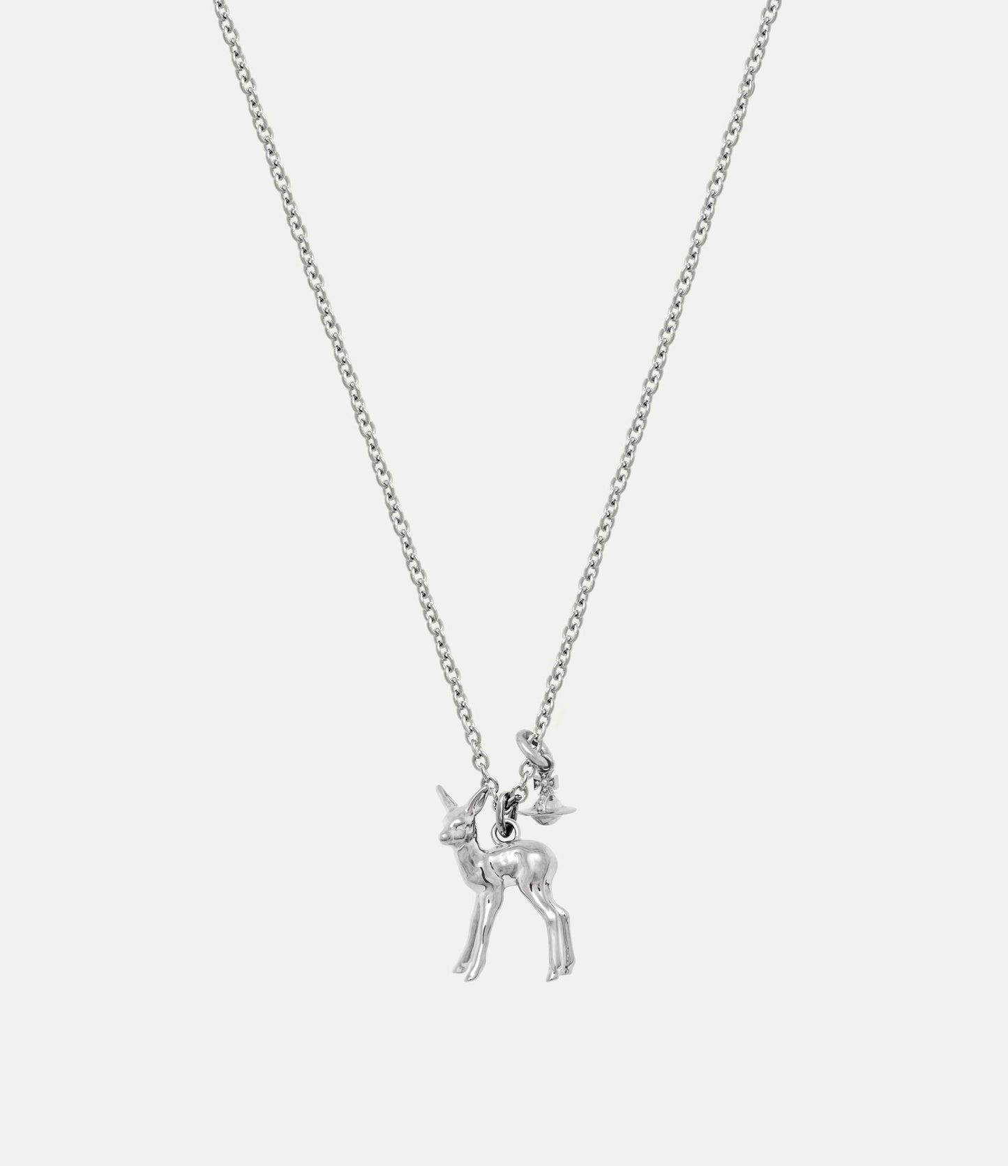 VIVIENNE WESTWOOD Monette Platinum Pendant Necklace Brass(Small/2 Colors)