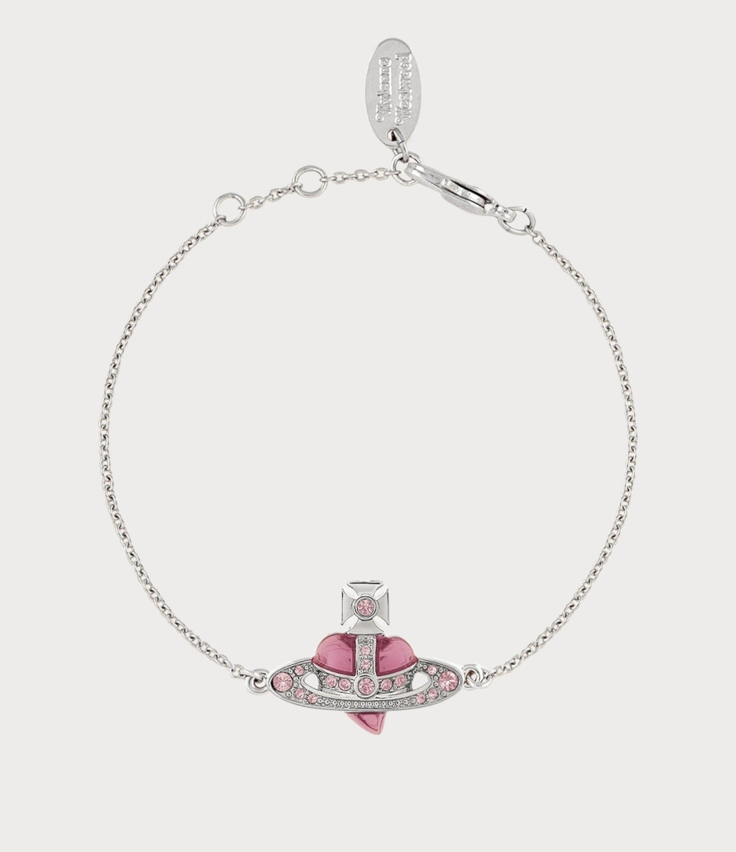 VIVIENNE WESTWOOD New Diamante Heart Bracelet Brass(2 Colors)
