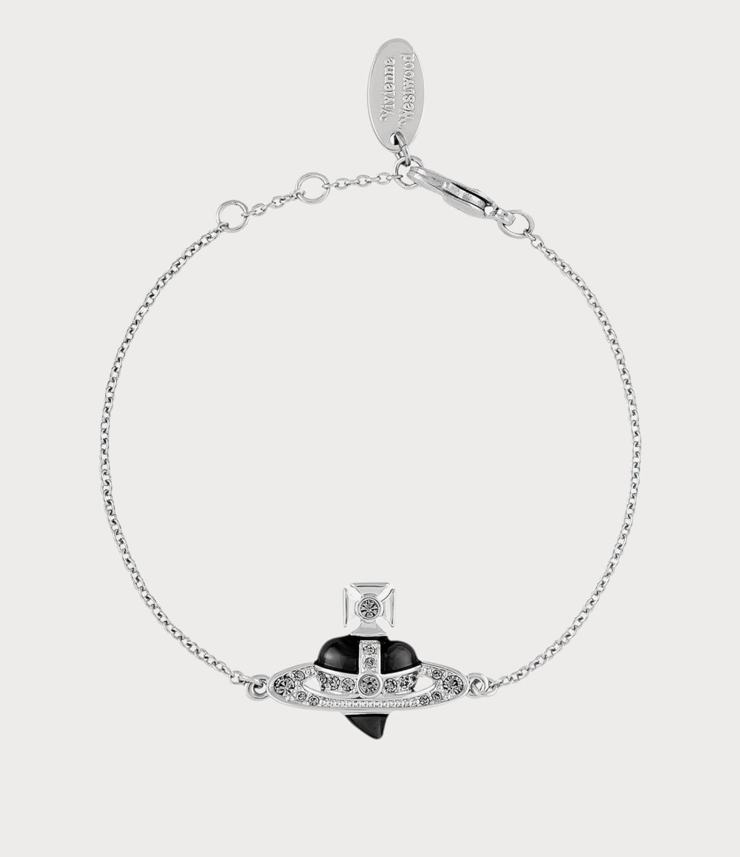 VIVIENNE WESTWOOD New Diamante Heart Bracelet Brass(2 Colors)