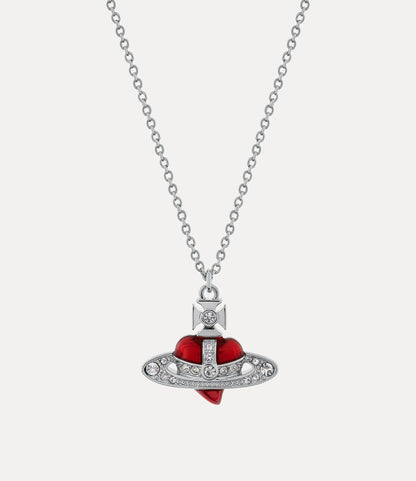 VIVIENNE WESTWOOD New Diamante Heart Pendant Necklace Brass(4 Colors)
