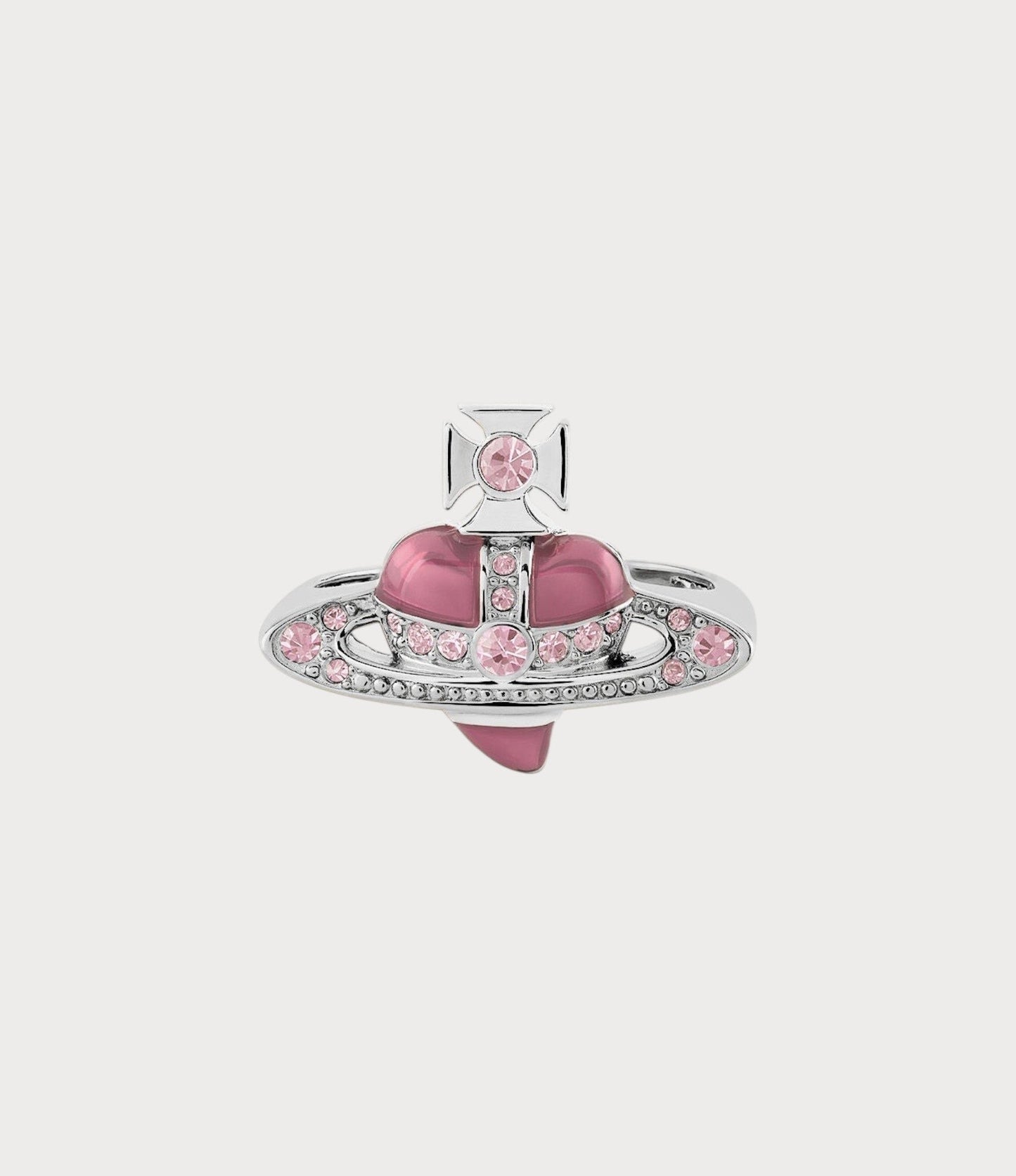 VIVIENNE WESTWOOD New Diamante Heart Ring(3 Colors)