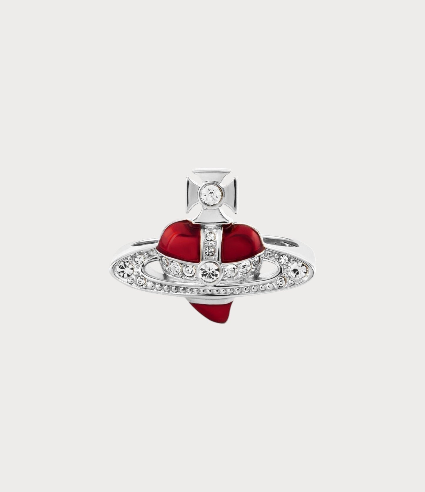 VIVIENNE WESTWOOD New Diamante Heart Ring(3 Colors)