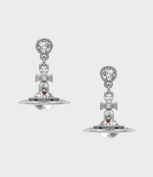 VIVIENNE WESTWOOD New Orb Earrings Brass(Petite/Silver)