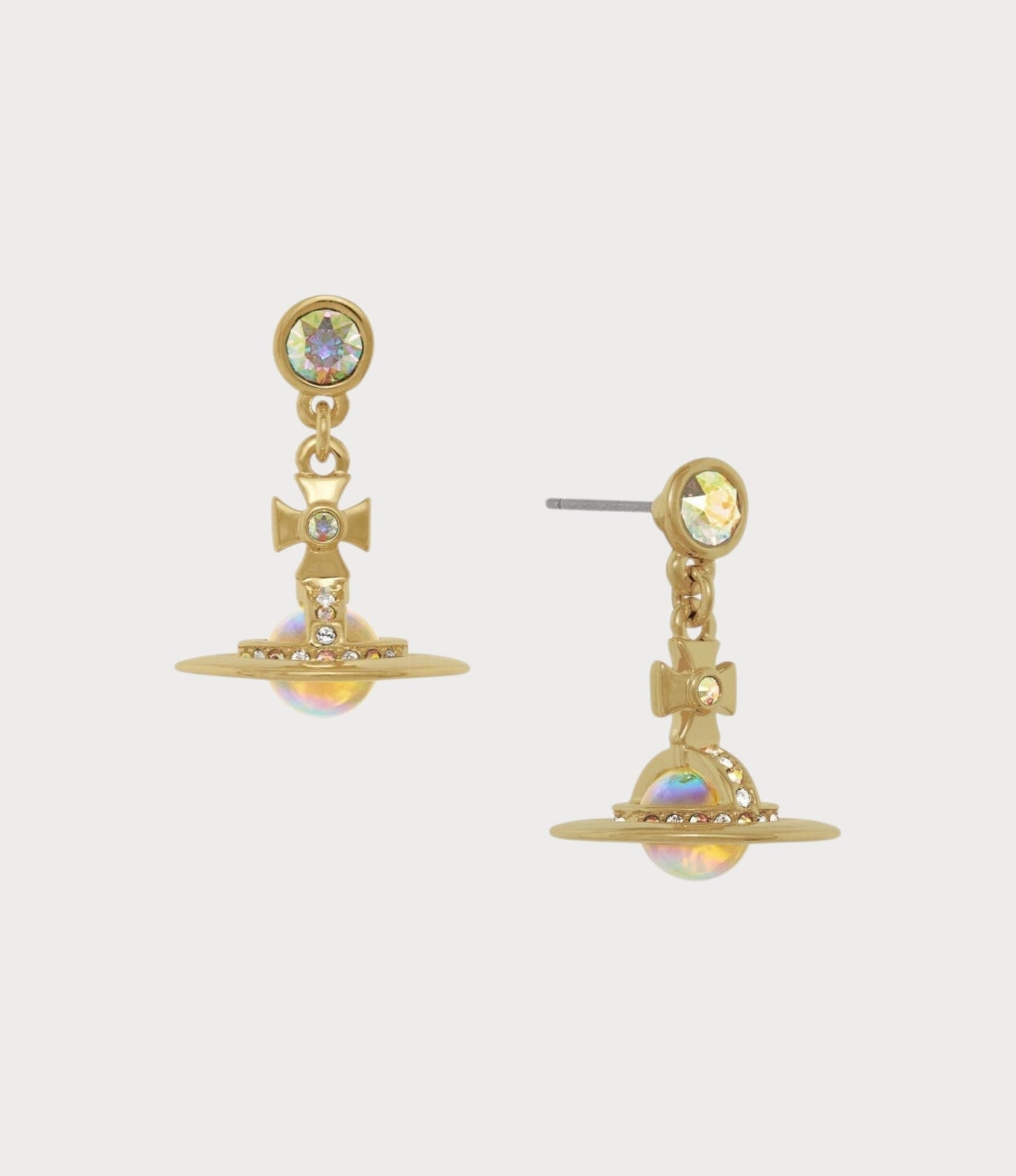 VIVIENNE WESTWOOD New Orb Gold Earrings(Petite/Gold)