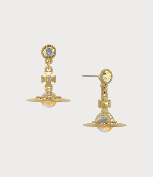 VIVIENNE WESTWOOD New Orb Gold Earrings(Petite/Gold)