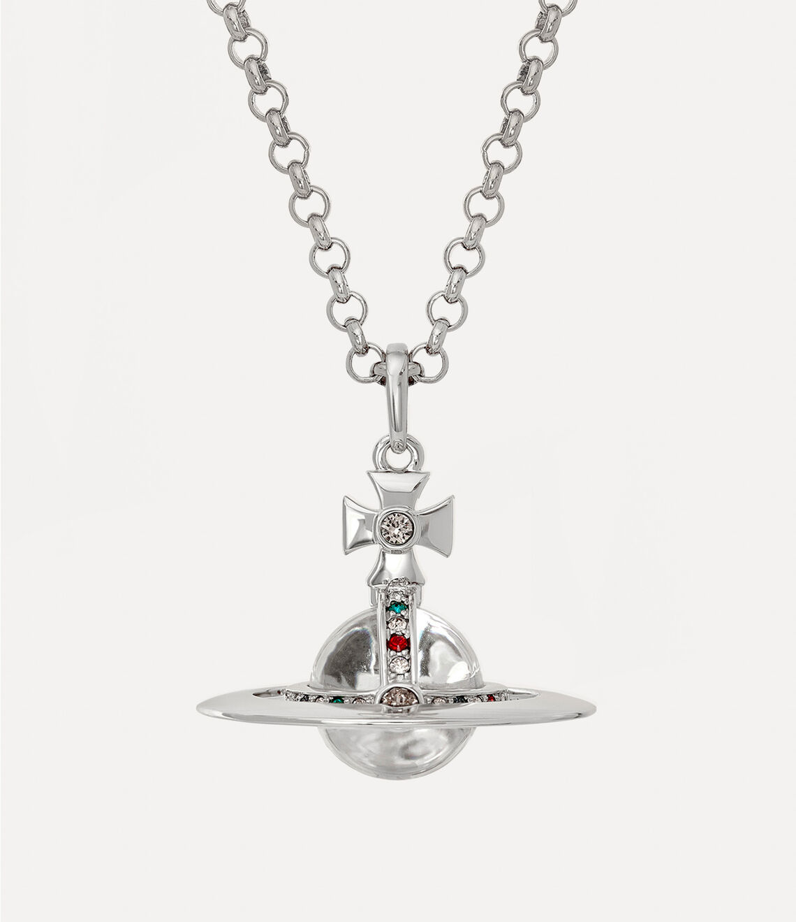 VIVIENNE WESTWOOD New Orb Pendant Necklace Brass(Small/Silver)
