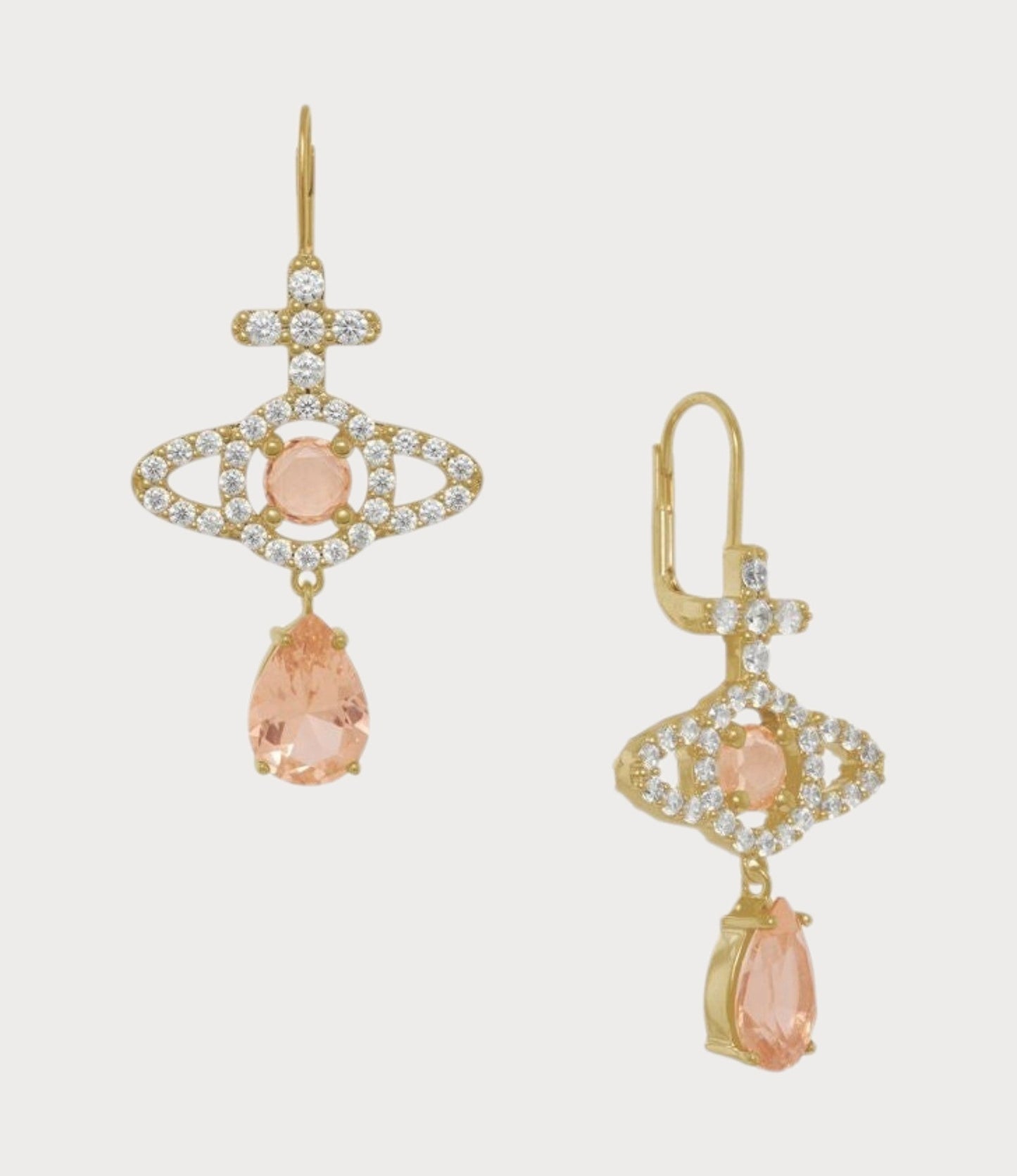 VIVIENNE WESTWOOD Olympia Drop Earrings Brass(Gold)