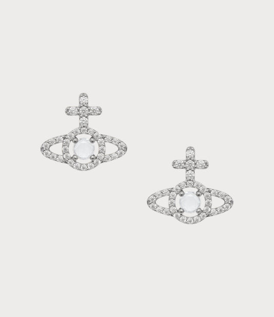 VIVIENNE WESTWOOD Olympia Earrings Brass(Silver)