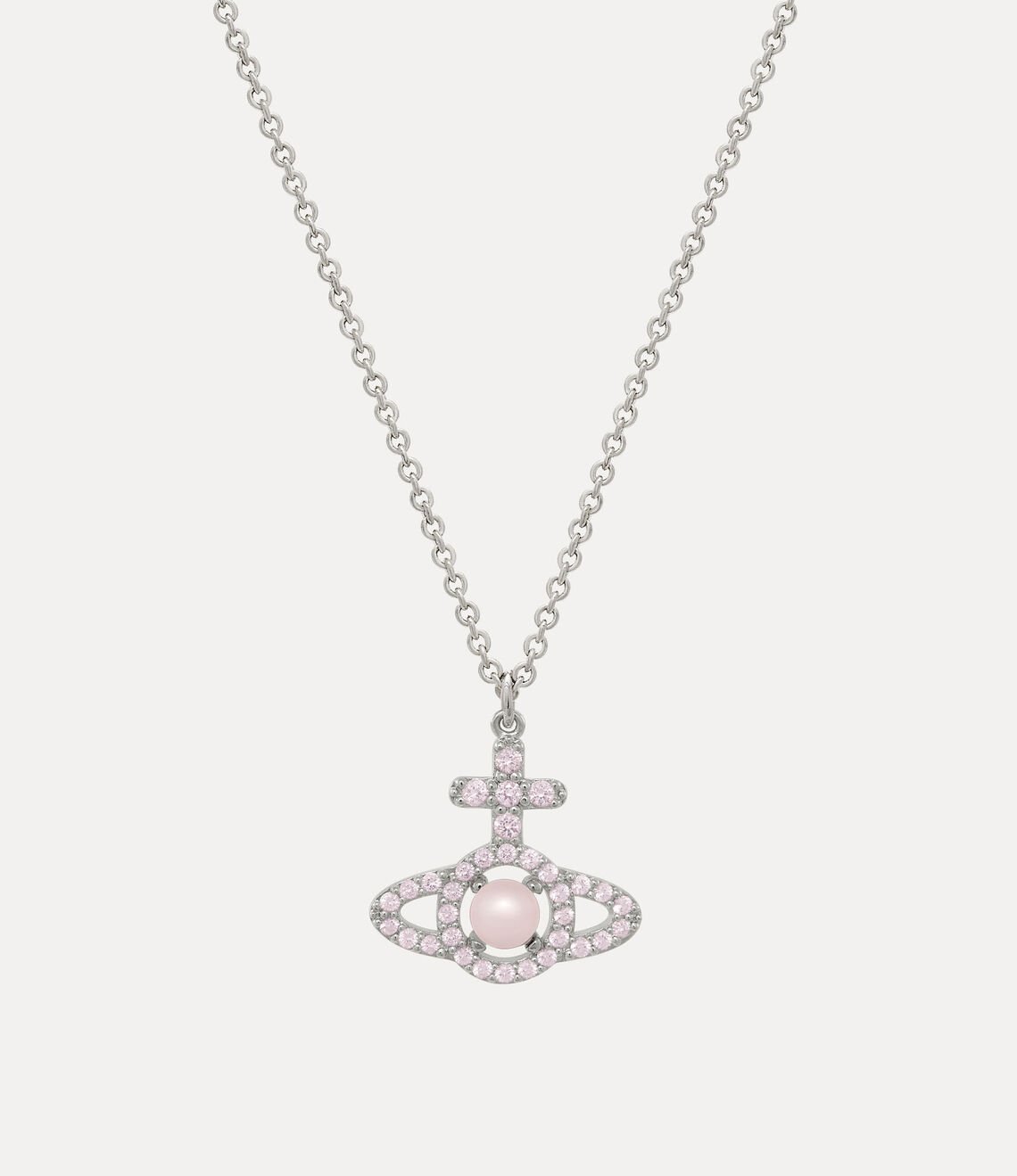VIVIENNE WESTWOOD Olympian Pearl Pendant Necklace Brass(Pink)